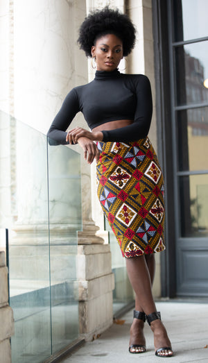 African Print Oumie Pencil Skirt