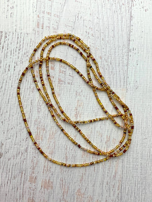 African Waist Beads (Browns, Pink, Copper, Yellow, & Gold)